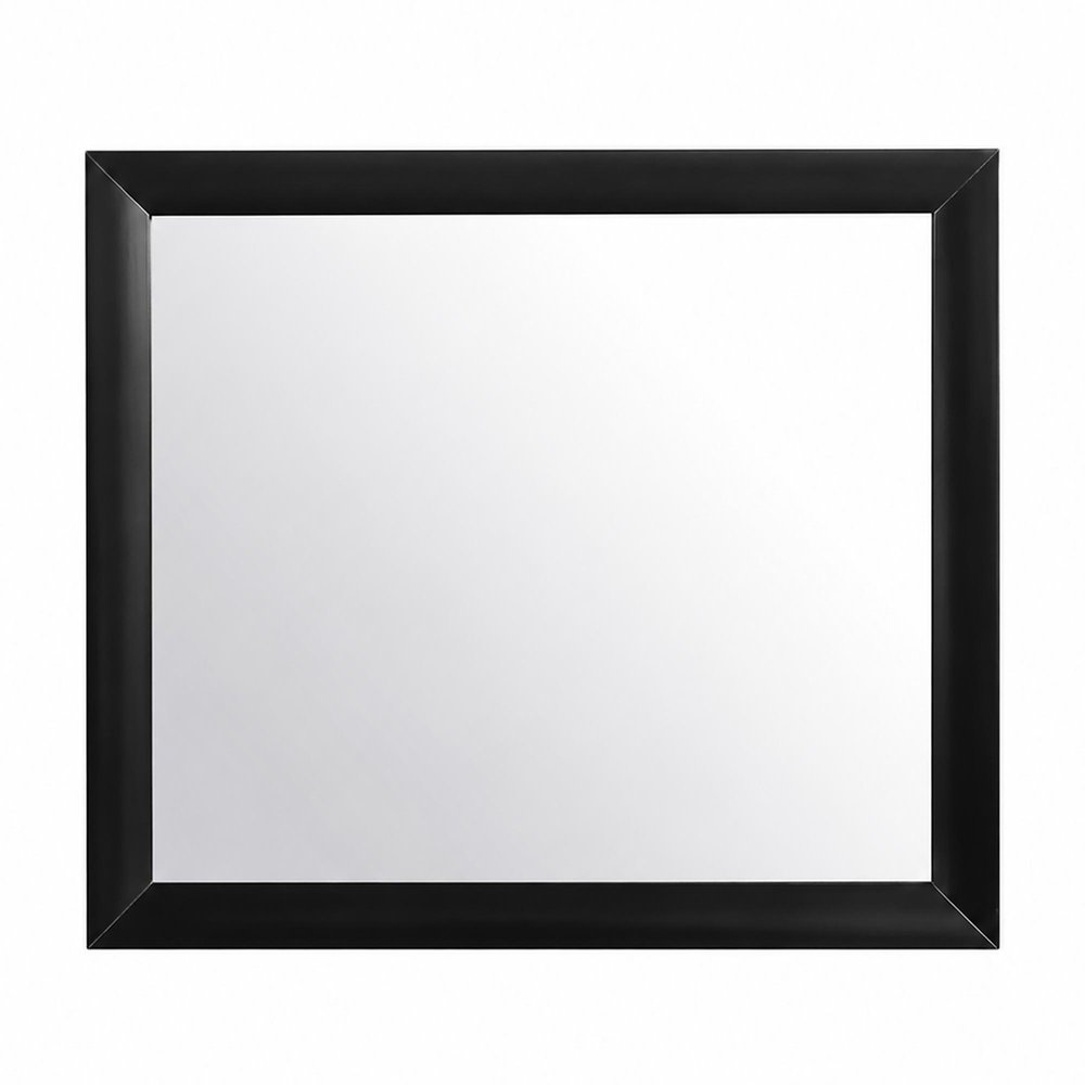 35" Black Wood Framed Accent Mirror — view 5