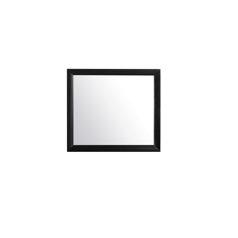 35" Black Wood Framed Accent Mirror HomeRoots