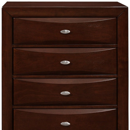 54" Cherry Solid Wood Eight Drawer Double Dresser HomeRoots