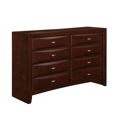 32" Merlot Solid Wood Five Drawer Dresser