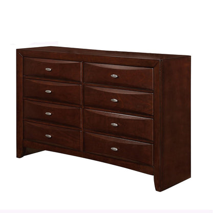 32" Merlot Solid Wood Five Drawer Dresser