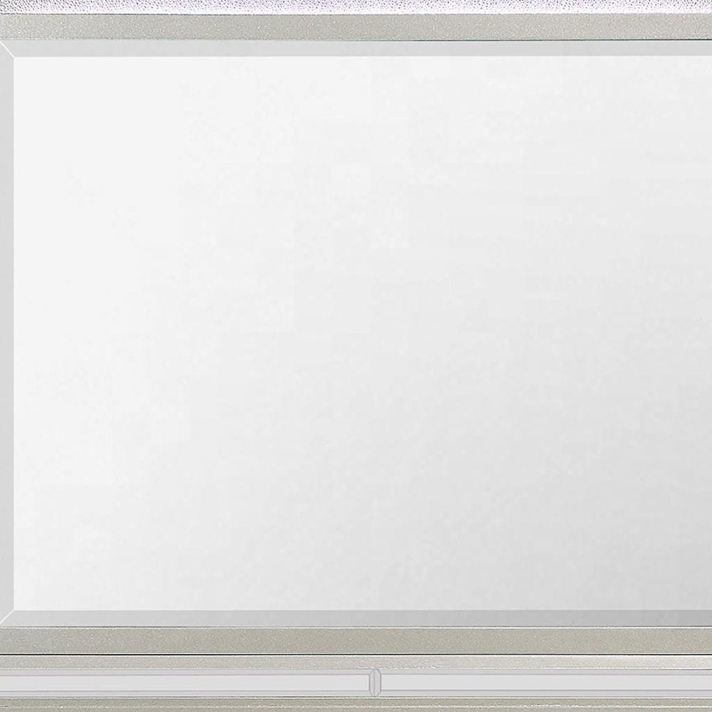 38" Champagne Wood Lighted Mounted Accent Mirror — view 4