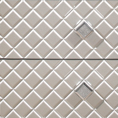 26" Solid and Manufactured Wood And Mirrored Glass Nightstand HomeRoots