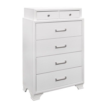 White Chest With 6 Drawers HomeRoots
