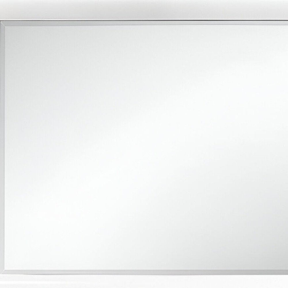 34" White Wood Framed Accent Mirror HomeRoots