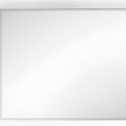 34" White Wood Framed Accent Mirror HomeRoots
