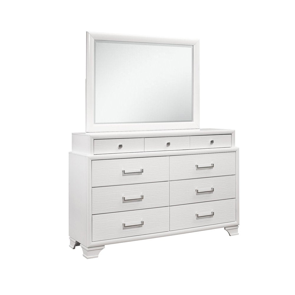 34" White Wood Framed Accent Mirror — view 6