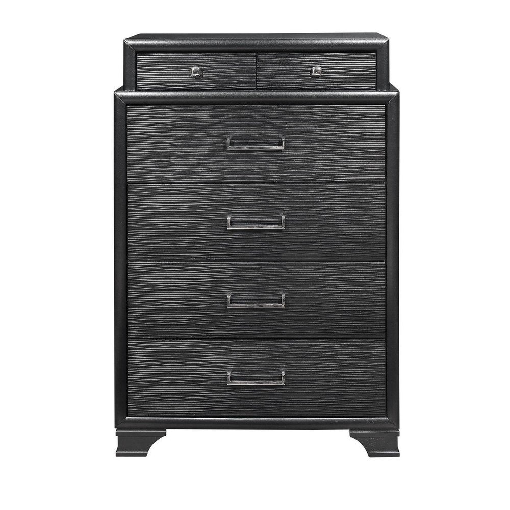 59" Gray Solid Wood Nine Drawer Double Dresser HomeRoots
