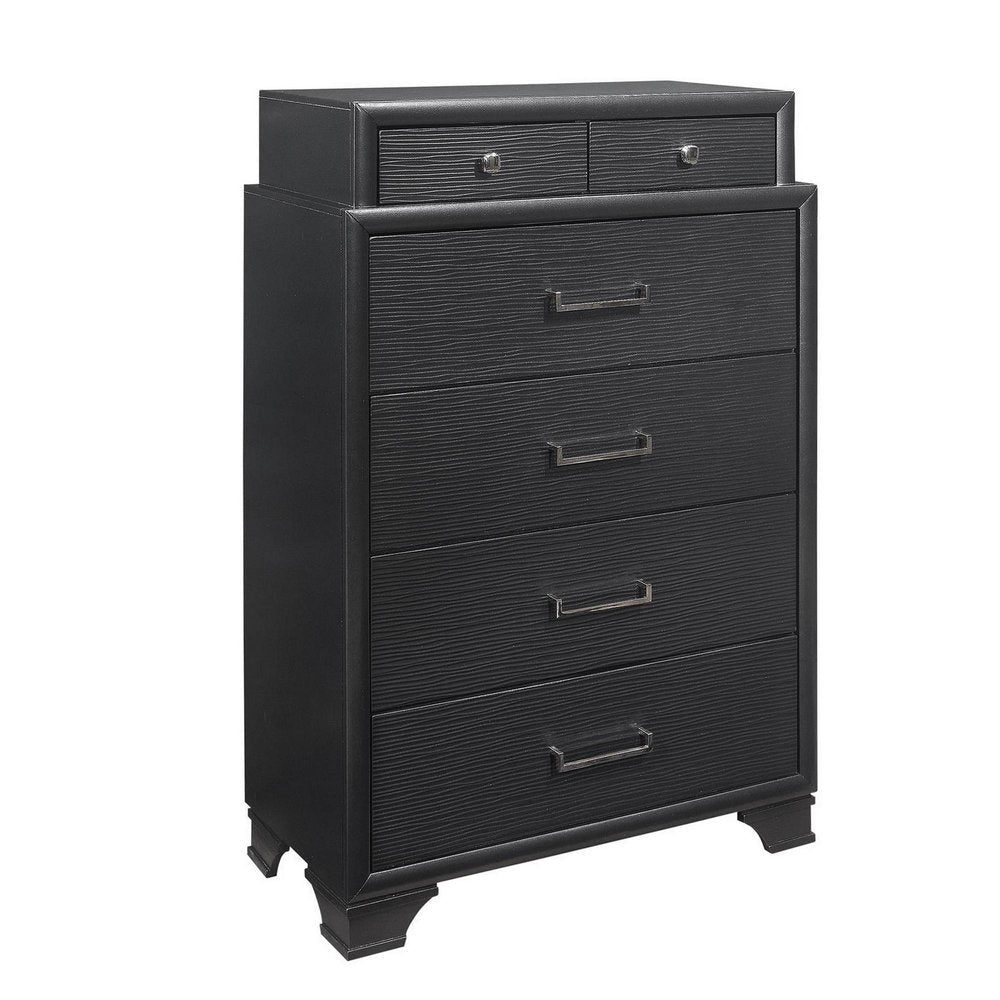 59" Gray Solid Wood Nine Drawer Double Dresser HomeRoots