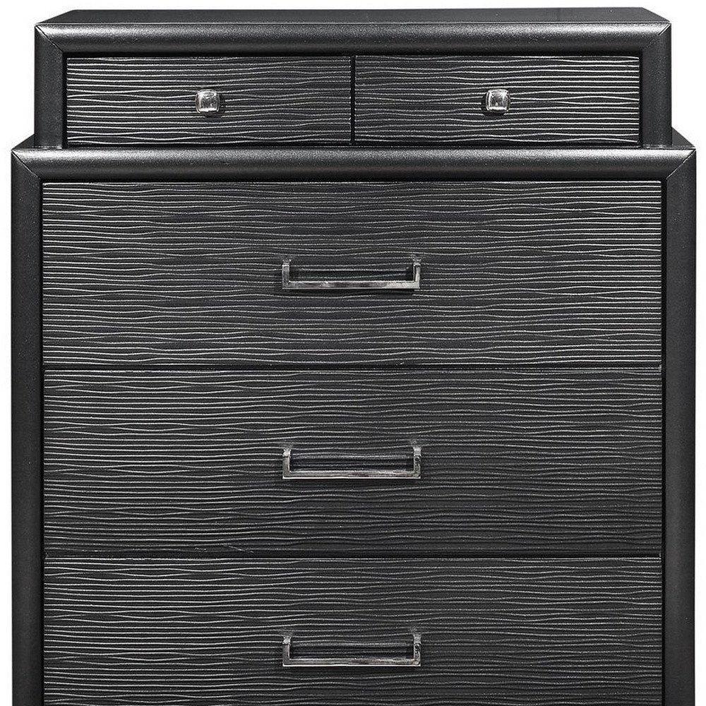 59" Gray Solid Wood Nine Drawer Double Dresser HomeRoots
