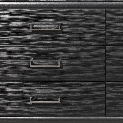 59" Gray Solid Wood Nine Drawer Double Dresser HomeRoots