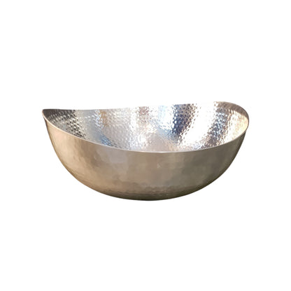 Handcrafted 12" Hammered Stainless Steel Centerpiece Bowl