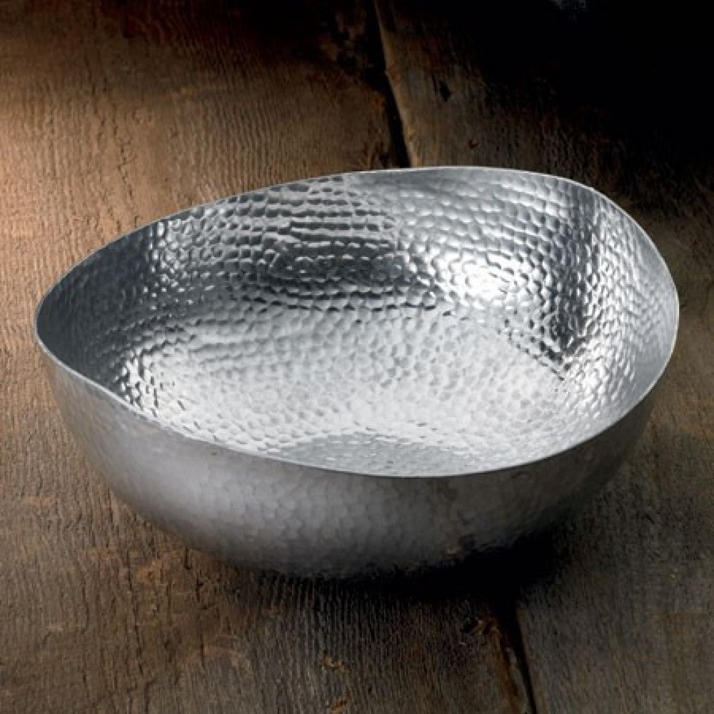 Handcrafted 12" Hammered Stainless Steel Centerpiece Bowl