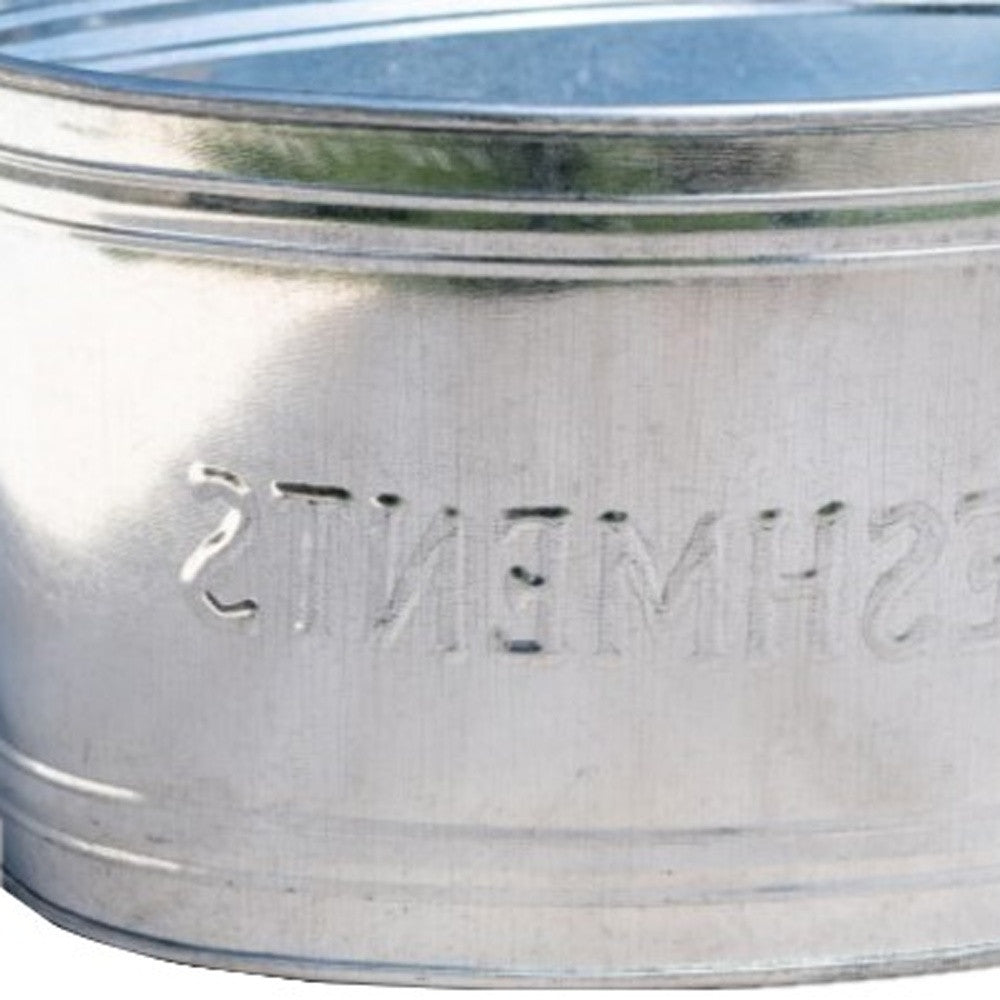 Refreshments Oval Stainles Steel Galvanized Beverage Tub