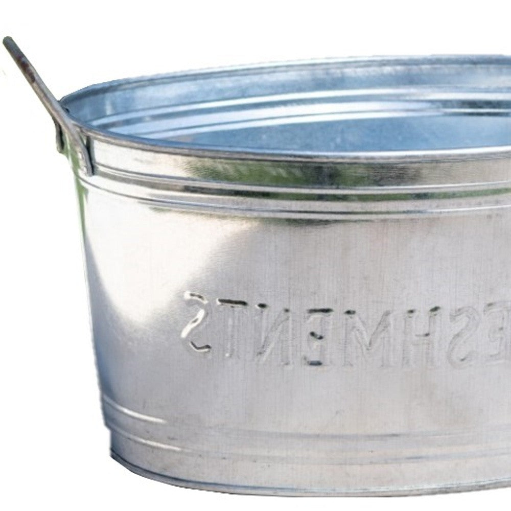 Refreshments Oval Stainles Steel Galvanized Beverage Tub