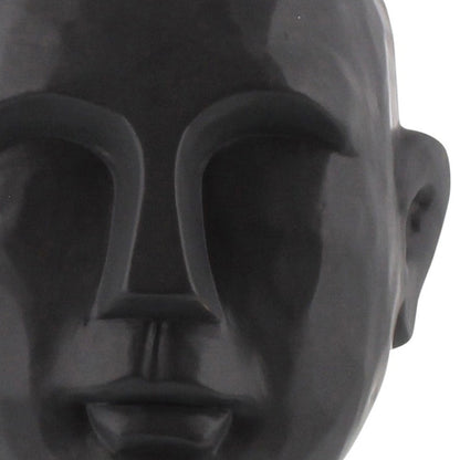 11" Black Ceramic Bust Tabletop Sculpture