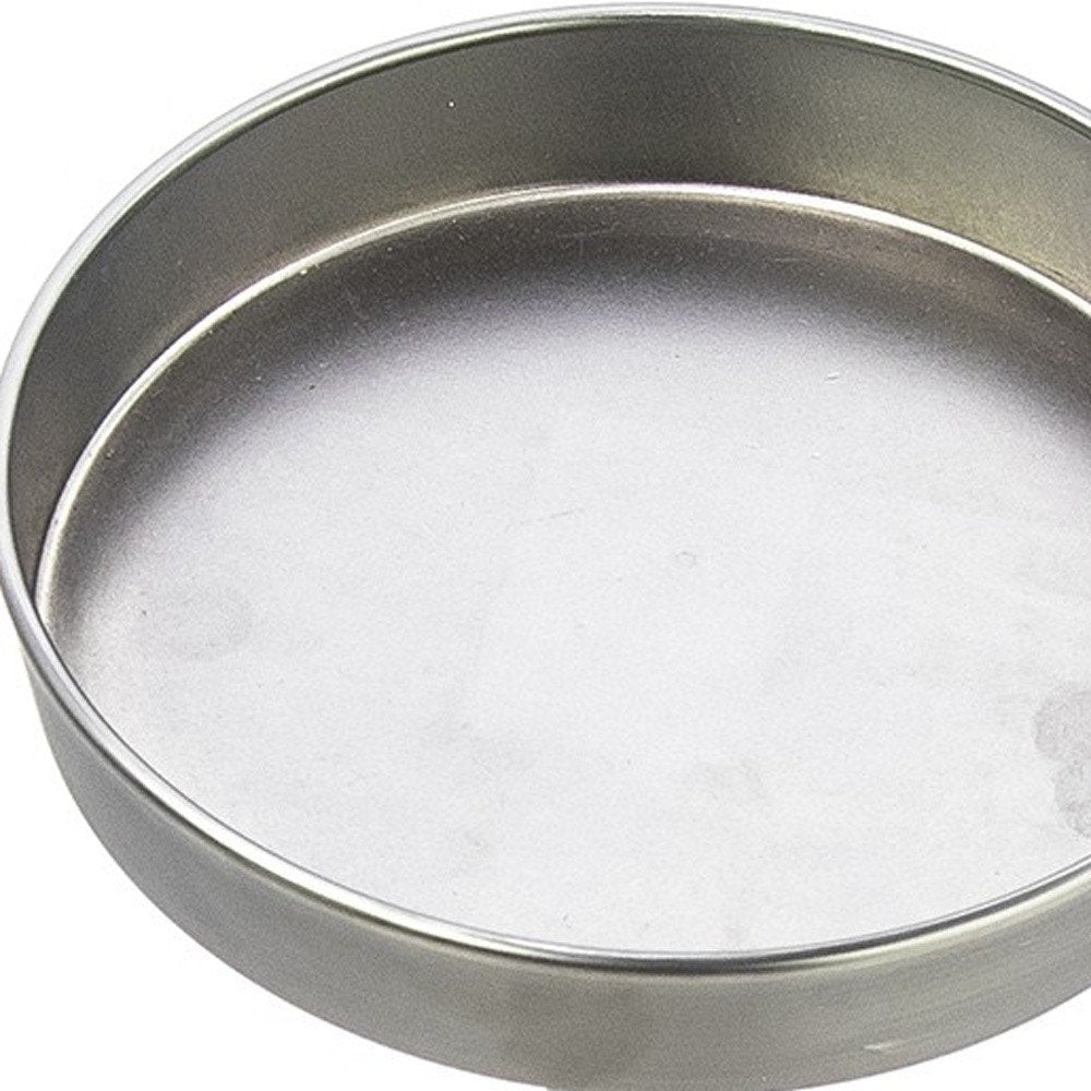 Brushed Silver Finish Drink Size Accent Table HomeRoots