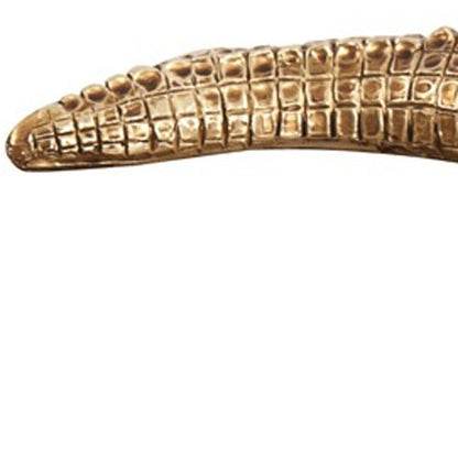 Golden Crocodile Brass Finish Sculpture HomeRoots