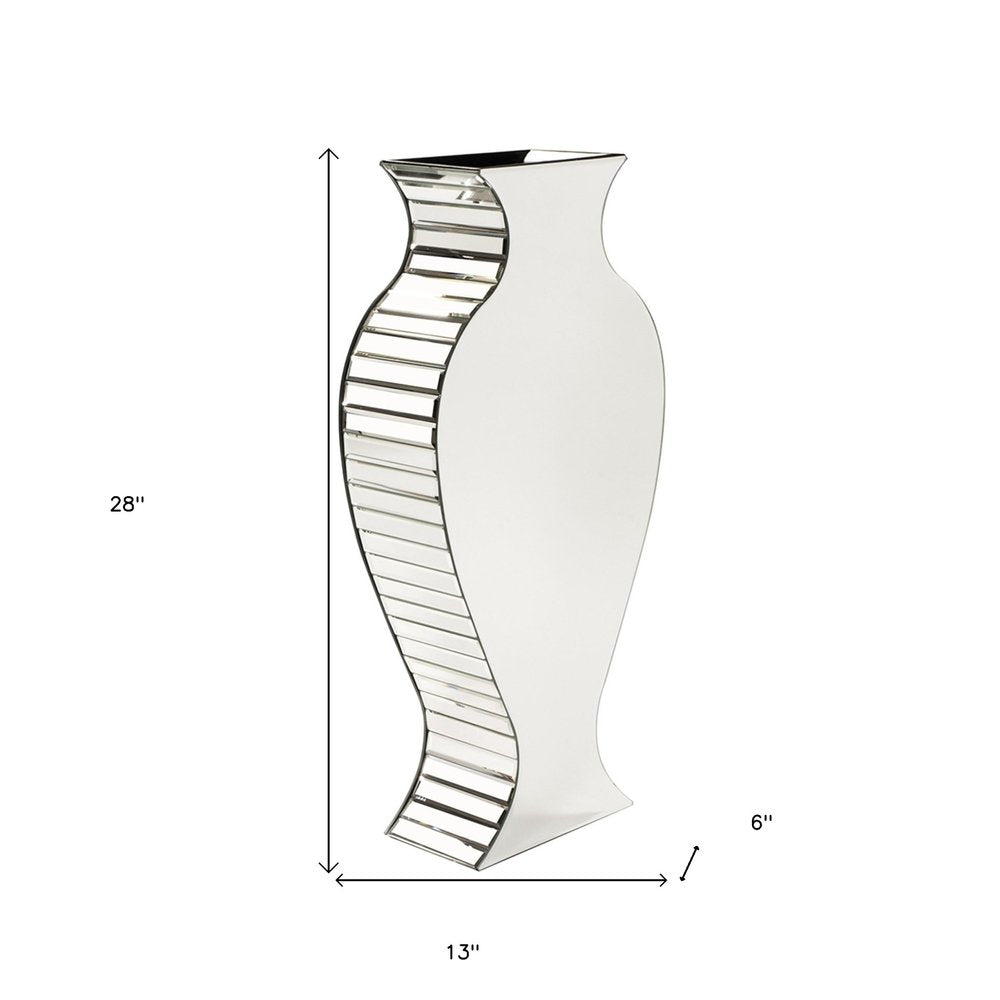 28" Clear Crystal Glass Table Vase HomeRoots