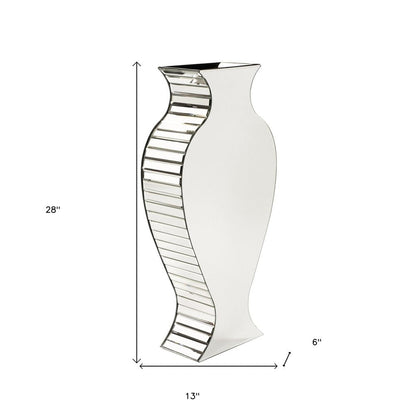 28" Clear Crystal Glass Table Vase HomeRoots