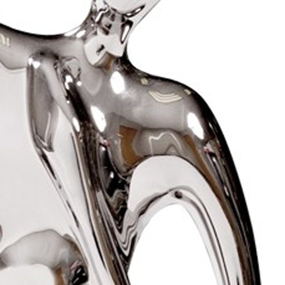 21" Nickel Glass Tabletop Sculpture — view 4