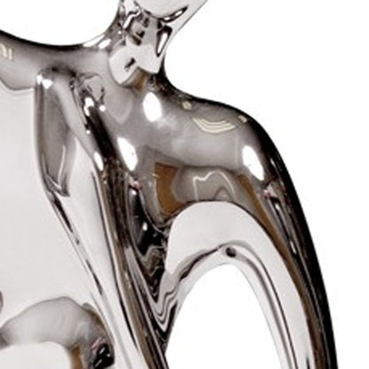 21" Nickel Glass Tabletop Sculpture HomeRoots