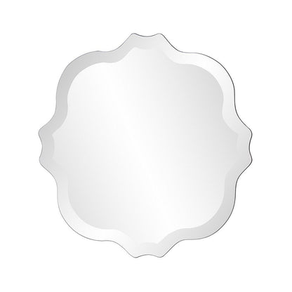 16" Gray Abstract Unframed Accent Mirror HomeRoots