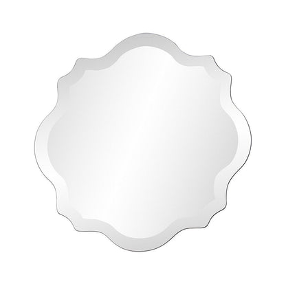 16" Gray Abstract Unframed Accent Mirror HomeRoots