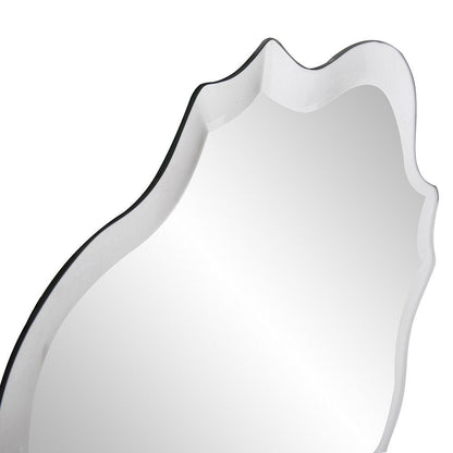 16" Gray Abstract Unframed Accent Mirror HomeRoots