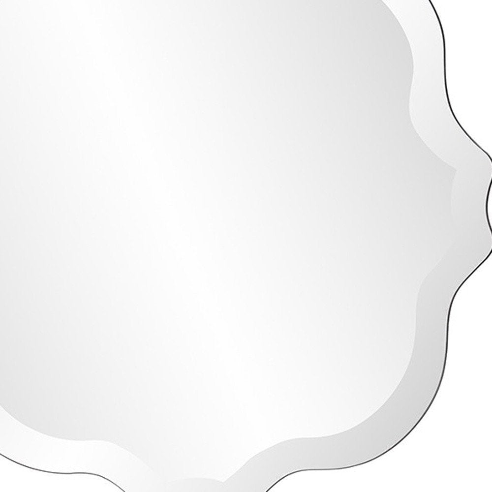 16" Gray Abstract Unframed Accent Mirror HomeRoots