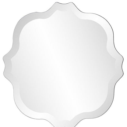 16" Gray Abstract Unframed Accent Mirror HomeRoots