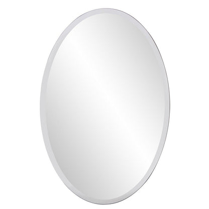 Oval Shaped Frameless Mirror HomeRoots