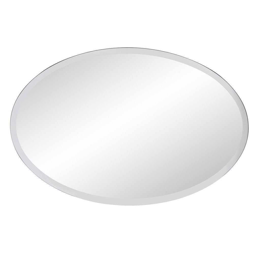Oval Shaped Frameless Mirror HomeRoots