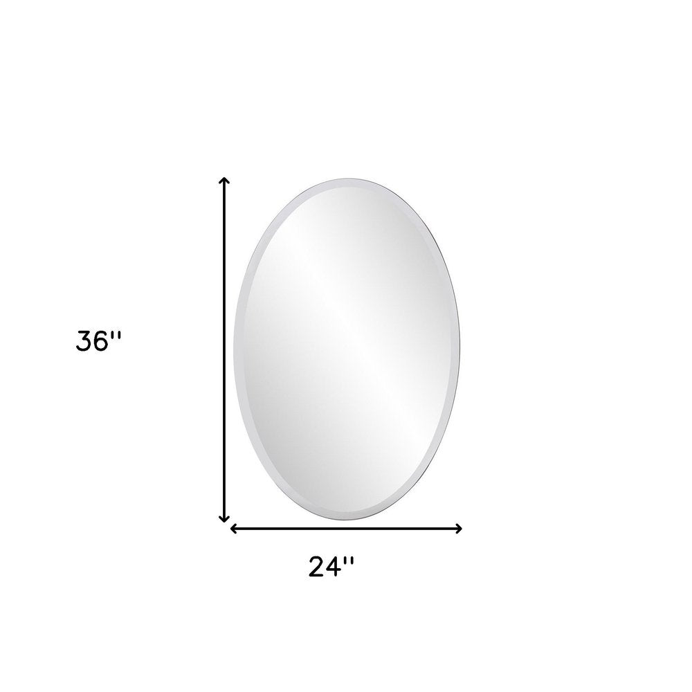 Oval Shaped Frameless Mirror HomeRoots