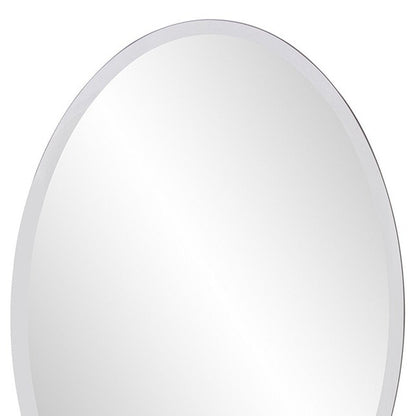 Oval Shaped Frameless Mirror HomeRoots
