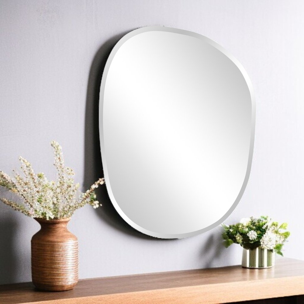 24" Abstract Unframed Accent Mirror HomeRoots