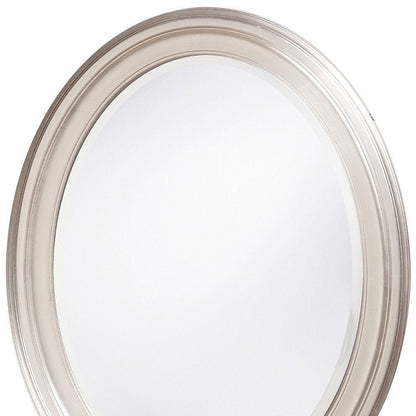 33" Silver Oval Framed Accent Mirror HomeRoots