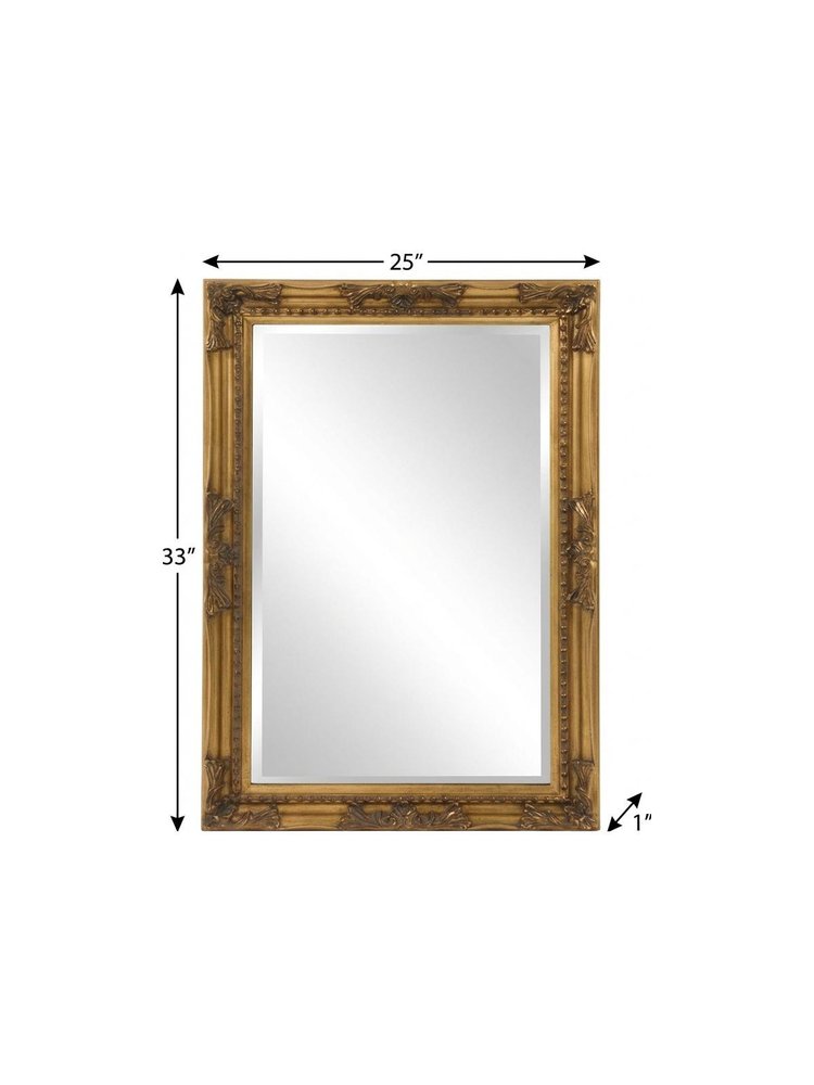 33" Gold Framed Accent Mirror HomeRoots