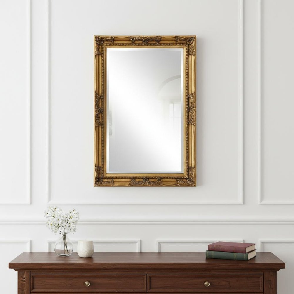 33" Gold Framed Accent Mirror HomeRoots