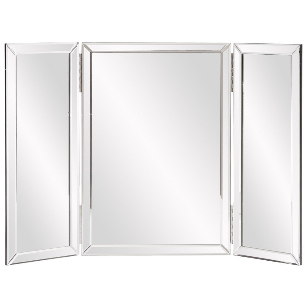 21" Gray Freestanding Framed Makeup Shaving Tabletop Mirror HomeRoots