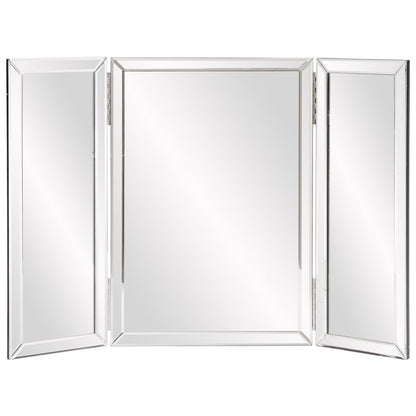 21" Gray Freestanding Framed Makeup Shaving Tabletop Mirror HomeRoots