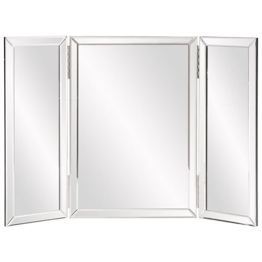 21" Gray Freestanding Framed Makeup Shaving Tabletop Mirror HomeRoots