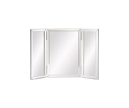 21" Gray Freestanding Framed Makeup Shaving Tabletop Mirror HomeRoots