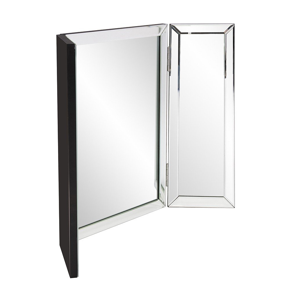 21" Gray Freestanding Framed Makeup Shaving Tabletop Mirror HomeRoots