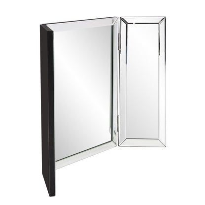 21" Gray Freestanding Framed Makeup Shaving Tabletop Mirror HomeRoots
