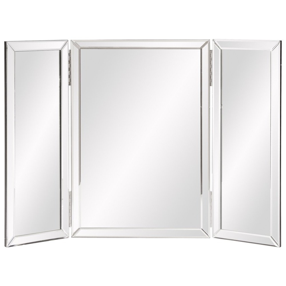 21" Gray Freestanding Framed Makeup Shaving Tabletop Mirror HomeRoots
