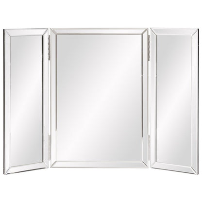 21" Gray Freestanding Framed Makeup Shaving Tabletop Mirror HomeRoots