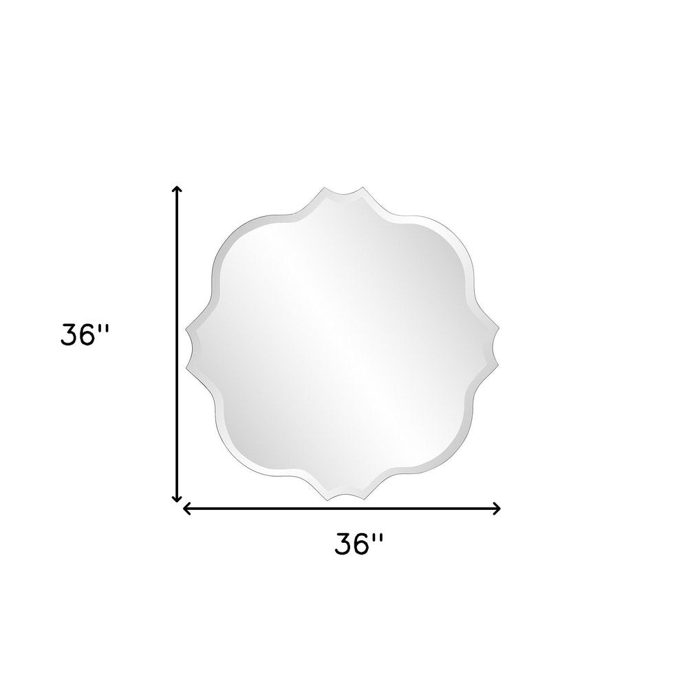 36" Quatrefoil Unframed Accent Mirror HomeRoots