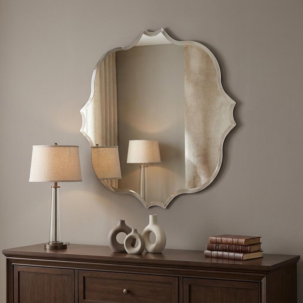 36" Quatrefoil Unframed Accent Mirror HomeRoots
