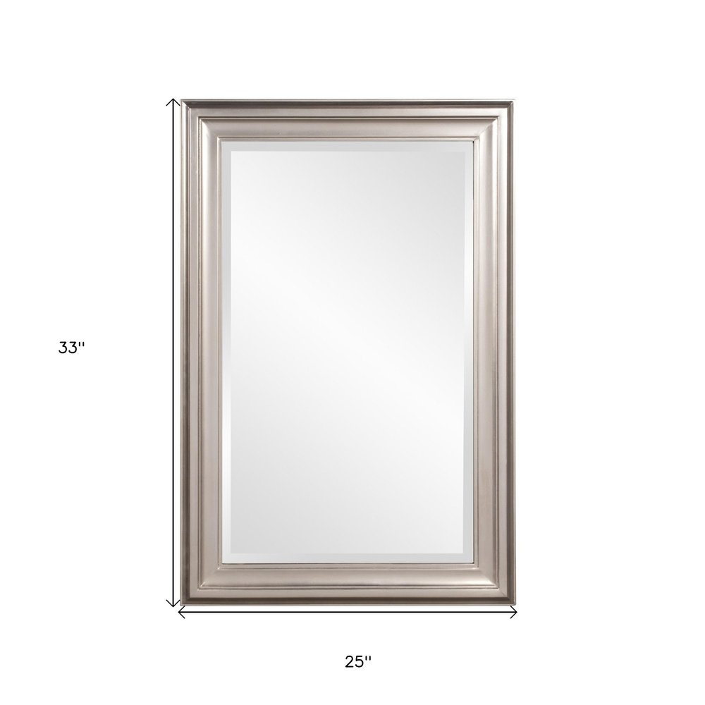 33" Silver Framed Accent Mirror HomeRoots